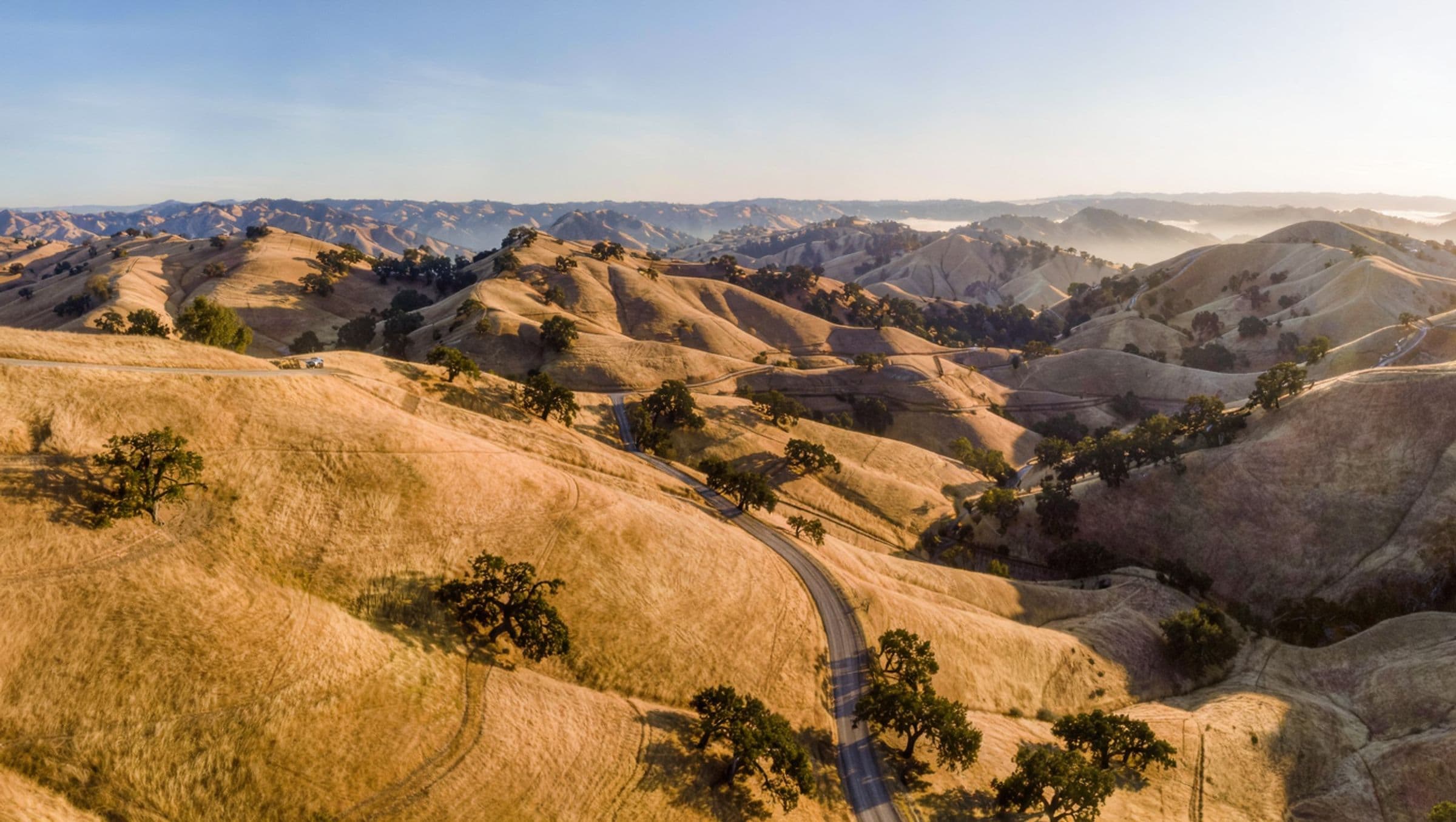 Oak-dotted rolling hills in the Valley Center area of San Diego County